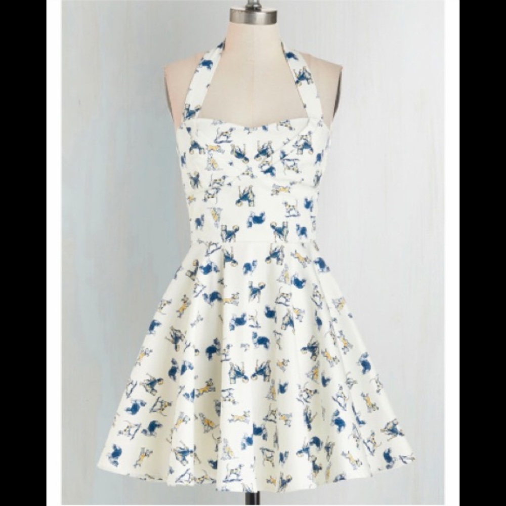 ModCloth traveling cupcake dog dress S Ixia